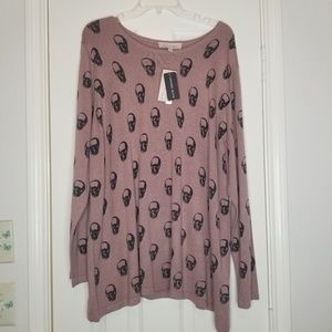 Philosophy Woman Skull Cashmere Blend Sweater